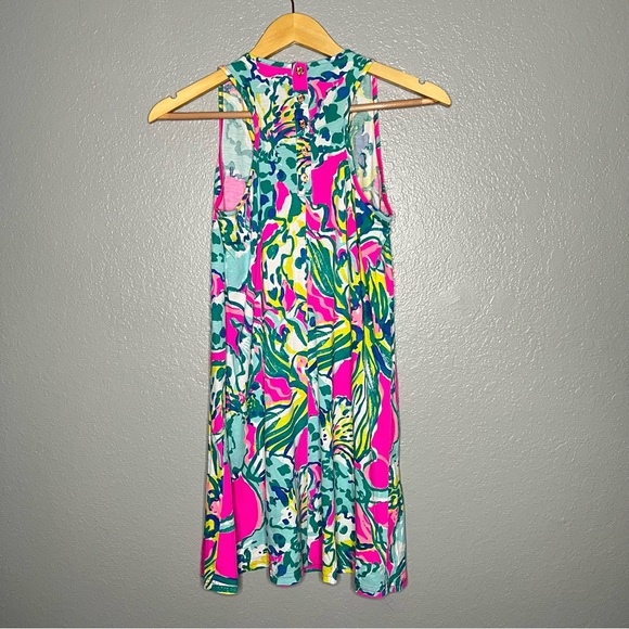 Lilly Pulitzer Melle Trapeze Tank Dress in Magenta Hottie Size XS - Picture 3 of 5